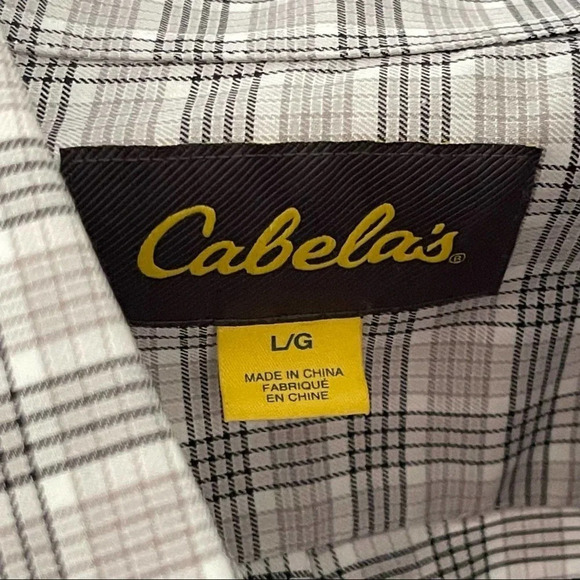 Cabela’s Mens Short Sleeve Button Down Plaid Shirt Size Large - Picture 5 of 7